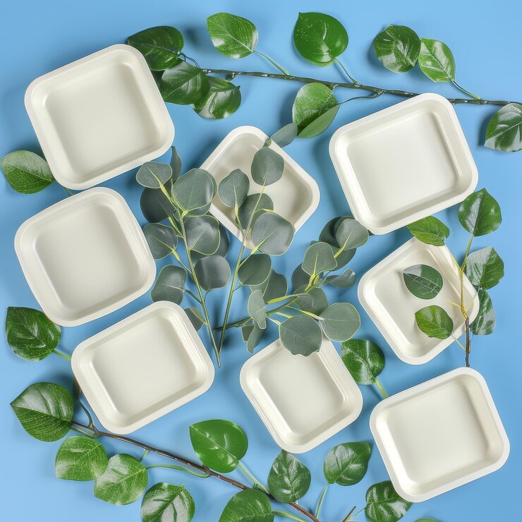 set-eight-white-square-plates-surrounded-by-green-leaves_1007521-68230 set-eight-white-square-plates-surrounded-by-green-leaves_1007521-68230